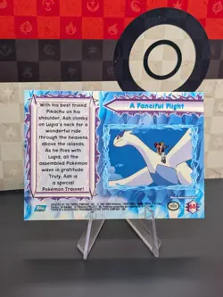 2000 Topps Pokemon The Movie 2000 A Fanciful Flight Lugia - Rainbow Foil #65 NM- - Image 2