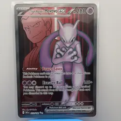 Pokemon TCG Team Rocket's Mewtwo ex 213/182 SV10 Ultra Rare FA Holo ENG 280 - Image 1