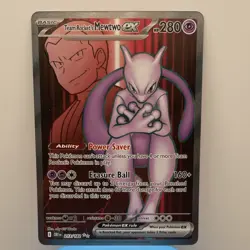 Pokemon TCG Team Rocket's Mewtwo ex 213/182 SV10 Ultra Rare FA Holo ENG 280 - Image 3