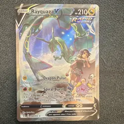 STRONG PSA CONTENDER - Pokemon TCG Rayquaza V 194/203 Evolving Skies Ultra Rare - Image 1