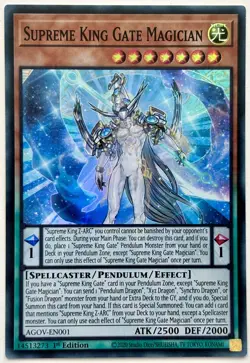 AGOV-EN001 Supreme King Gate Magician - Super Rare 1st Edition Near Mint YuGiOh - Image 1