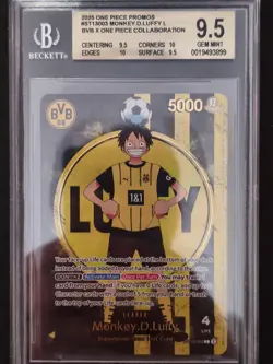 One Piece Luffy BVB Borussia Dortmund ST13-003 Promo BGS 9.5 GEM MINT 2x10 Subs - Image 1