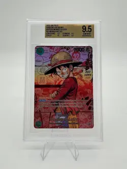 Red Manga Rare Monkey.D.Luffy Eng OP13-118 BGS 9.5 One Piece Card Gem Mint - Image 1