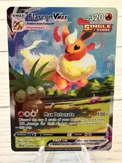 Pokemon TCG - Flareon VMAX SWSH180 Sword & Shield Promo Card Alt Art Holo - Image 1
