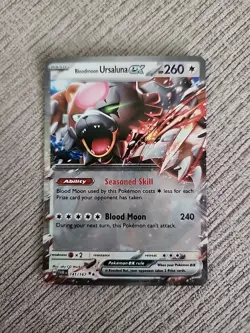 Pokemon Twilight Masquerade Bloodmoon Ursaluna Ex Double Rare Holo 141/167 - Image 1