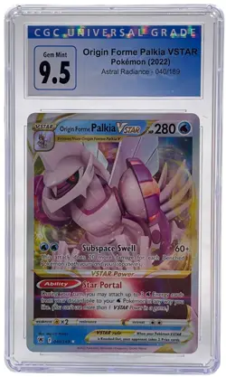 2022 Pokemon Astral Radiance ORIGIN FORME PALKIA VSTAR 040/189 CGC 9.5 GEM MINT - Image 1