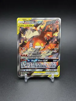 2019 Pokemon Tag Team Reshiram & Charizard GX Holo SM Promos SM201 MP - Image 1