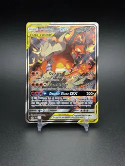 2019 Pokemon Tag Team Reshiram & Charizard GX Holo SM Promos SM201 MP - Image 2