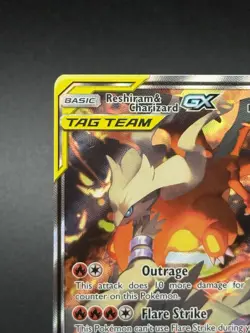 2019 Pokemon Tag Team Reshiram & Charizard GX Holo SM Promos SM201 MP - Image 3