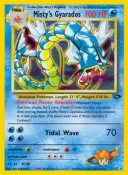 1x Misty's Gyarados - 13/132 - Holo Rare - Unlimited Edition NM-Mint Pokemon G1 - Image 1
