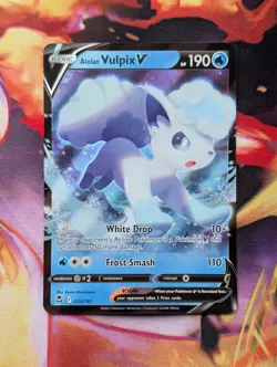 Alolan Vulpix V - 033/195 - Ultra Rare - Pokemon Silver Tempest - Image 1