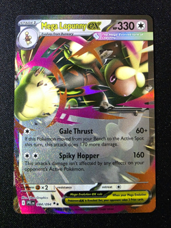 Mega Lopunny Ex 84/94 Holo NM - Pokemon Mega Evolution Phantasmal Flames - Image 1