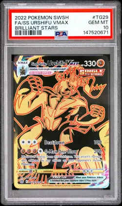 2022 Pokemon Urshifu VMAX TG29/TG30 SWSH Brilliant Stars PSA 10 GEM MINT - Image 1