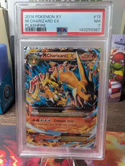Pokemon XY 2014 #13/106 Mega Charizard EX Flashfire PSA 7 - Image 1