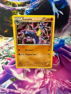 LUCARIO 47/124 FATES COLLIDE Rare Pokemon - Image 1