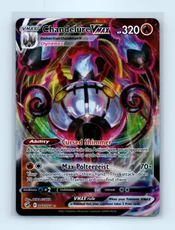 Pokemon tcg SWSH08: Fusion Strike Chandelure VMAX Near Mint or Better - Image 1