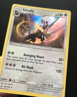 Silvally 184/236 SM Unified Minds HOLO RARE Shiny Pokemon Card Excellent - Image 3