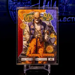 Master Roshi Card LG-KR-004 Dragon Ball Luoka Textured Glitter Holo Foil Gold KR - Image 1