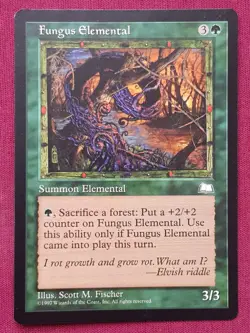 Magic The Gathering WEATHERLIGHT FUNGUS ELEMENTAL green card MTG - Image 1