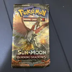 Pokemon "Burning Shadows" 10-Card Sealed Booster Pack (Ho-Oh) X1 - Image 1