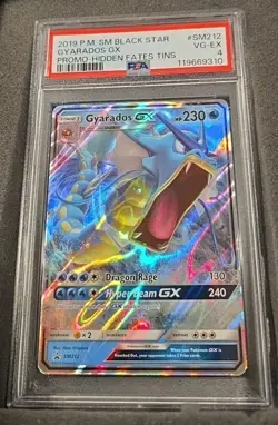 POKEMON CARD GYARADOS GX 212 HIDDEN FATES BLACK STAR PROMO #212 GRADED PSA 4 - Image 1