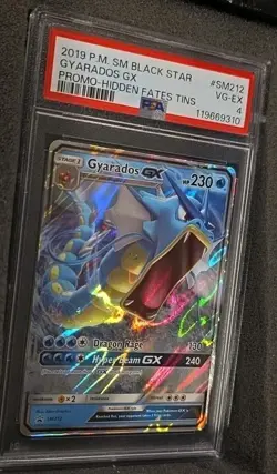 POKEMON CARD GYARADOS GX 212 HIDDEN FATES BLACK STAR PROMO #212 GRADED PSA 4 - Image 2