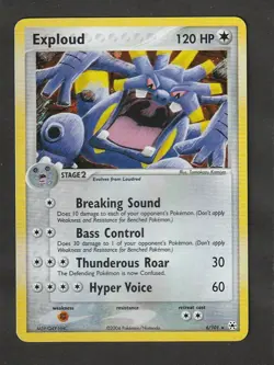 Exploud Holo 6/101 Pokemon Card Edizione EX Hidden Legends English. - Image 1