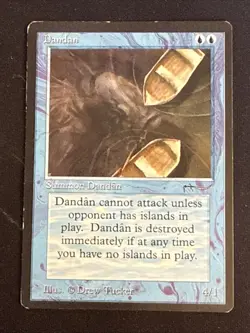 1x Dandan Arabian Nights HP Damaged Old School MTG Magic the Gathering x1 MKE - Image 1