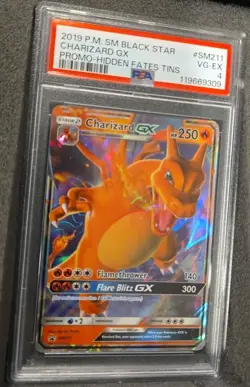 POKEMON CARD CHARIZARD GX 211 BLACK STAR PROMO SM211 GRADED PSA 4 #SM211 #211 - Image 2