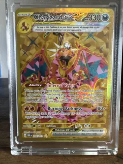 Pokemon TCG Scarlet & Violet Obsidian Flames Charizard Ex 228/197 Gold Rare Holo - Image 1