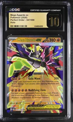 Pokemon Mega Zygarde ex 047/088 Ultra Rare Perfect Order - CGC 10 PRISTINE - Image 1