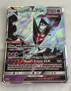 Pokemon TCG Dawn Wings Necrozma GX Full Art Holo Black Star Promos SM101 MP - Image 1