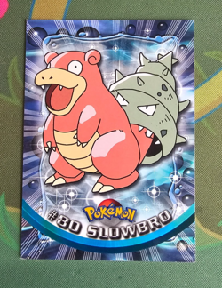 Slowbro #80 Pokemon Topps trading cards series 2, 2000 NON HOLO LP - Image 1