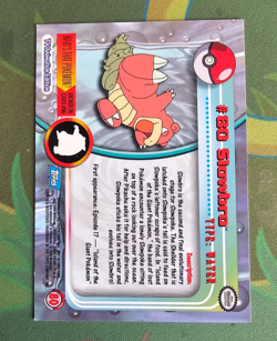 Slowbro #80 Pokemon Topps trading cards series 2, 2000 NON HOLO LP - Image 2