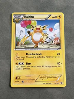 Raichu - 40/99 - Pokemon Next Destinies Black & White Non-Holo Card LP - Image 1