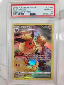 Pokemon TCG Flareon TG01/TG30 Brilliant Stars PSA 10 - Image 1
