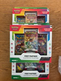 Pokemon First Partner Illustration Collection Series 1 Brand New & Sealed x3 (3) - Image 1