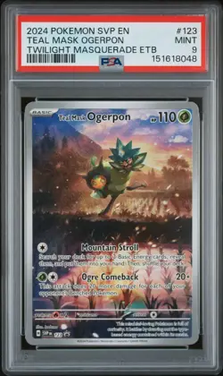 2024 POKEMON SVP EN-SV BLACK STAR PROMO #123 TEAL MASK OGERPON PSA 9 - Image 1