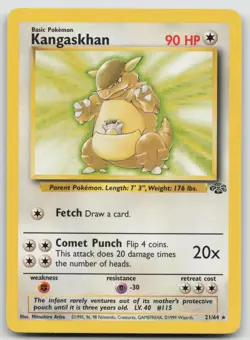 Kangaskhan 21/64 Jungle Pokemon Unlimited LP Rare - Image 1