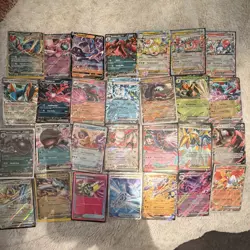 Pokemon TCG 28-Card Holo Lot EX/V Lucario V Yveltal EX Mewtwo EX EN - Image 1