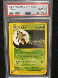 2003 Pokemon Skyridge Ledian 15/144 PSA 10 Gem Mint - Image 1