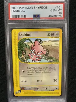 2003 Pokemon Skyridge Snubbull 101/144 PSA 10 Gem Mint - Image 1