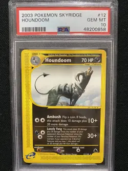 2003 Pokemon Skyridge Houndoom 12/144 PSA 10 Gem Mint - Image 1