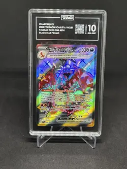 TAG GM 10 Paldean Fates Tin Charizard EX Pokemon 2024 Black Star Promo - Image 1