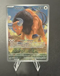 Pokemon TCG Tauros Chaos Rising Illustration Rare Holo Full Art 096/086 - Image 1