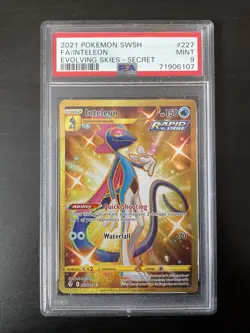 Inteleon #227 Pokemon Evolving Skies Secret Rare PSA 9 - Image 1