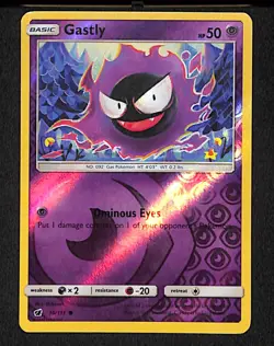 Gastly 36 Common Pokemon Crimson Invasion 111 Reverse Holo 2017 - Image 1