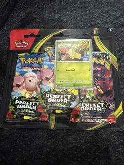 3-Pack Blister (Chikorita) Perfect Order ME03 Pokemon TCG - Image 1
