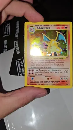 Pokemon Charizard Base Set Holo Rare Unlimited 4/102 1999 - Image 2