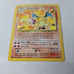Pokemon Charizard Base Set Holo Rare Unlimited 4/102 1999 - Image 3